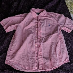 Boys youth Ralph Lauren salmon color dress shirt